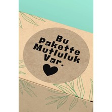 Xox Shops Sticker Bu Pakette Mutluluk Var Yazılı Ambalaj Kargo Paketleme Etiketi - 90 Adet - ST2308