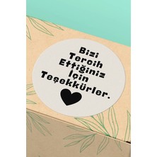 Xox Shops Sticker Bizi Tercih Ettiğiniz Için Teşekkürler Yazılı Paketleme Etiketi - 90 Adet - ST2311