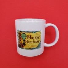 Kaufhier Baskılı Happy Birthday Kupa Bardak