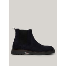 Tommy Hilfiger Süet Lacivert Erkek Bot Hılfıger Comfort Lwt Suede Chel