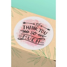 Xox Shops Kuşe Sticker  Ürün Kuşe Teşekkürler Etiket Thank You So Much - 90 Adet - ST2041