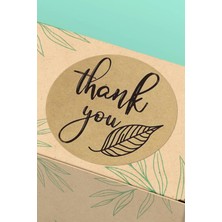 Xox Shops Thank You Sticker Teşekkürler   Ürün Etiket Kraft Görünümlü - 90 Adet - ST2064