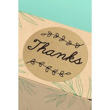 Xox Shops Thank You Sticker Teşekkürler   Ürün Etiket Kraft Görünümlü - 90 Adet - ST2065