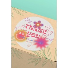 Xox Shops Kuşe Thank You Sticker    Teşekkürler Etiketi Desenli - 90 Adet - ST2053