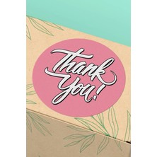 Xox Shops Thank You Sticker Teşekkürler Etiketi Pembe   Etiketi - Kuşe 90 Adet - ST2161