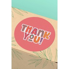 Xox Shops Kuşe Thank You Sticker Teşekkürler Etiketi Renkli   Etiketi - 90 Adet - ST2099
