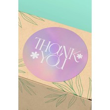 Xox Shops Sticker Teşekkürler Etiketi Çiçekli   Ürün  Etiketi - 90 Adet - ST2203