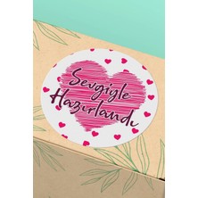 Xox Shops Pembe Renkli Türkçe Sevgi Hazırlandı Yazılı    Etiketi - 90 Adet - ST2145