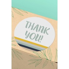 Xox Shops Thank You Sticker Teşekkürler Etiketi Çizgili   Kuşe Etiket - 90 Adet - ST2132