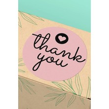 Xox Shops Thank You Sticker Etiketi Pembe    Etiketi - Kuşe 90 Adet - ST2173