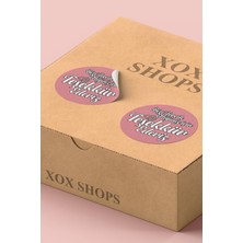 Xox Shops Pembe Teşekkür Ederiz Yazılı Türkçe   Ürün Etiketi - Kuşe 90 Adet - ST2154