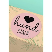 Xox Shops Pembe Hand Made Yazılı Kalpli    Etiketi - 90 Adet - ST2172