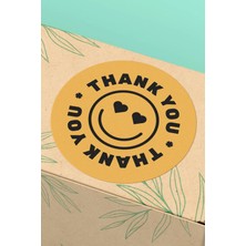 Xox Shops Thank You Sticker Teşekkürler Etiketi Turuncu   Etiketi - 90 Adet - ST2328