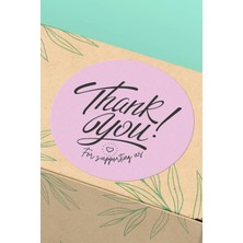 Xox Shops Thank You Sticker Teşekkürler Etiketi Pembe    Etiketi - 90 Adet - ST2224
