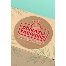 Xox Shops Kraft Görünümlü Dikkatli Taşıyınız Yazılı   Etiketi Sticker - 90 Adet - ST2273