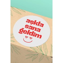 Xox Shops Kırmızı Aşkla Sana Geldim Yazılı    Etiketi - 90 Adet - ST2263