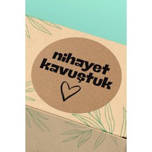 Xox Shops Sticker Kraft Görünümlü Nihayet Kavuştuk Yazılı  Etiketi Sticker - 90 Adet - ST2268