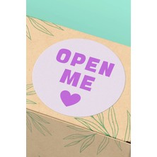 Xox Shops Thank You Sticker Lila Mor Open Me Yazılı    Etiketi - 90 Adet - ST2315