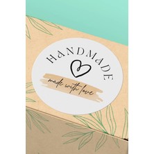 Xox Shops Thank You Sticker Handmade With Love Kalpli   Etiketi Kuşe - 90 Adet - ST2321