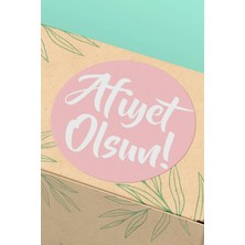 Xox Shops Thank You Sticker Teşekkürler Pembe Afiyet Olsun  Etiketi - 90 Adet - ST2366