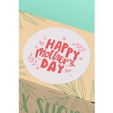 Xox Shops Happy Mothers Day Yazılı Pembe Anneler Günü Sticker  Etiketi - 90 Adet - ST2379