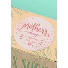 Xox Shops Mothers Day Yazılı Kalpli Pembe Anneler Günü Sticker  Etiketi - 90 Adet - ST2391
