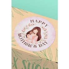 Xox Shops Happy Mothers Day Yazılı Anneler Günü Sticker  Etiketi - 90 Adet - ST2382