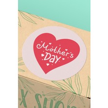 Xox Shops Mothers Day Yazılı Kalpli Anneler Günü Hediye Sticker  Etiketi - 90 Adet - ST2380