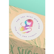 Xox Shops Best Mom Ever Anneler Günü Temalı Hediye Sticker   Etiketi - 90 Adet - ST2386