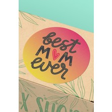 Xox Shops Best Mom Ever Anneler Günü Temalı Renkli Hediye Sticker  Etiketi - 90 Adet - ST2390