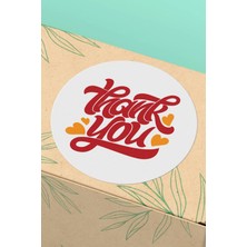 Xox Shops Thank You Sticker Teşekkürler Paketleme ve Ürün Etiketi Kırmızı Bordo - 90 Adet - ST2022