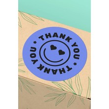 Xox Shops Thank You Sticker Teşekkürler Etiketi Mavi Paketleme Ürün Ambalaj Etiketi - 90 Adet - ST2329