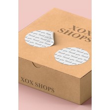 Xox Shops Thank You Sticker Teşekkürler Paketleme ve Ürün Etiketi Siyah Yazılı - 90 Adet - ST2013