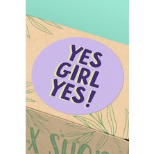 Xox Shops Yes Girl Yes Lila Paketleme Kargo Ambalaj Hediye Ürün Etiket Sticker - 90 Adet - ST2410