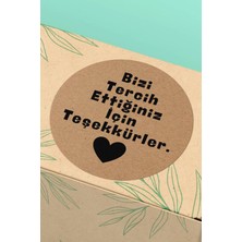 Xox Shops Thank You Sticker Kraft Görünümlü Ambalaj Kargo Paketleme Etiketi - 90 Adet - ST2310