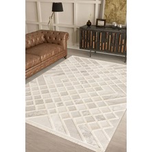 Halı Sepeti Sare 8802 Krem Hav Toz Vermez Dekoratif Halı 160 x 250