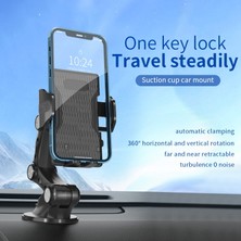 Unbrand Xz3 + Jz6 Nano Vantuz Tabanı Telefon Tutucu Otomatik Sıkma Üç Segment Braketi Araba Kontrol Paneli/ön Cam Için (Yurt Dışından)