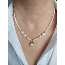Devi Fashion Istiridye Uçlu Tasarım Inci Kolye
