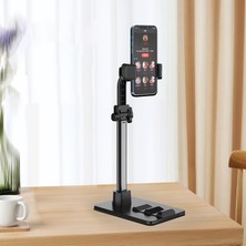 Unbrand CCT13 360 Derece Dönen Kelepçeli Geri Çekilebilir Telefon Tutucu Kaymaz Metal Tabletler Canlı Akış Için Stand Tabanı (Yurt Dışından)