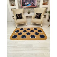 Jüt Hasır Görünümlü Desenli Modern El Örgüsü Dikdörtgen Halı Kilim