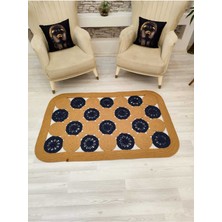 Jüt Hasır Görünümlü Desenli Modern El Örgüsü Dikdörtgen Halı Kilim