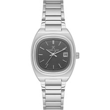 Daniel Klein DK.1.13774-5 Minimal Kare Kadranlı Takvim Göstergeli Metalik Renk Kadın Kol Saati