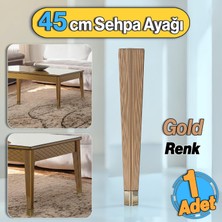 Badem10 Elit Plastik Sehpa Ayağı 45 cm Mobilya Ayak Zigon Gold Altın Renk Ayak Mutfak Yemek Masası 1 Adet