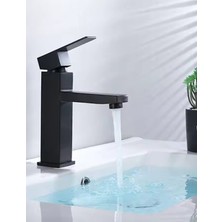 FAWER Faucet & Shower Siyah Lavabo Bataryası Kare - 602B