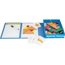 Eğitici Manyetik Tablet Tangram ve Yazı Tahtası Seti - Magnet Tablet Tangram ve Yazı Tahtası Set - Manyetik Montessori Tangram Set