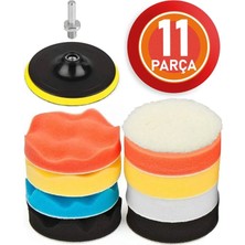 Stanvolt Pasta Cila Polisaj Süngeri Pedi Seti 115 mm Oto Parlatıcı 11 Parça