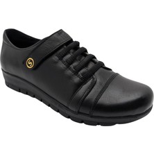 Çiğdem Kundura Scavia Orthobella Hakiki Deri Ortopedik Kadın Ayakkabısı - Orthobella - Siyah - 38