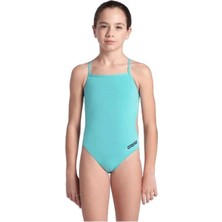 Arena Girl's Team Swimsuit Challenge Solid Kız Çocuk Mayo Mavi̇ 004765870