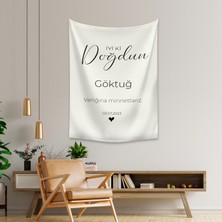 Vagonik Kişiye Özel Doğum Günü Happy Birthday Duvar Örtüsü Duvar Halısı Birinci Kalite Kumaş