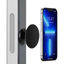 Unbrand Magsafe Telefonlarla Uyumlu Alüminyum Alaşımlı Çift Manyetik Cep Telefonu Tutucu Spor Salonu Için Döner Stand - Siyah (Yurt Dışından)